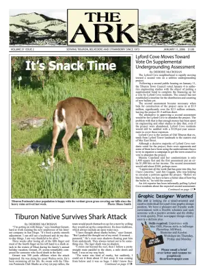 Front page of The Ark, January 11, 2006