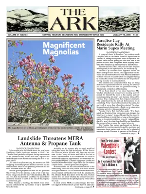 Front page of The Ark, January 18, 2006
