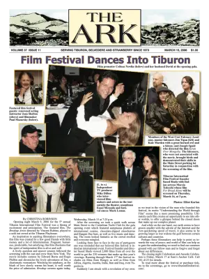 Front page of The Ark, March 15, 2006