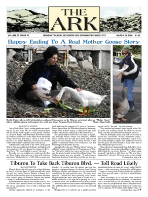 Front page of The Ark, March 29, 2006