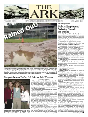 Front page of The Ark, April 5, 2006