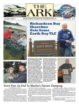 Front page of The Ark, April 26, 2006