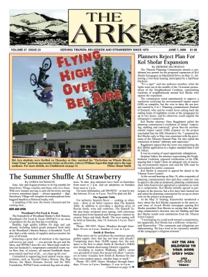 Front page of The Ark, June 7, 2006