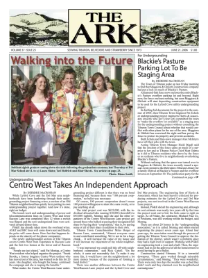 Front page of The Ark, June 21, 2006