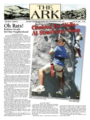 Front page of The Ark, July 26, 2006