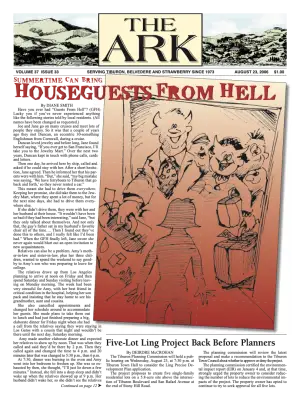 Front page of The Ark, August 23, 2006