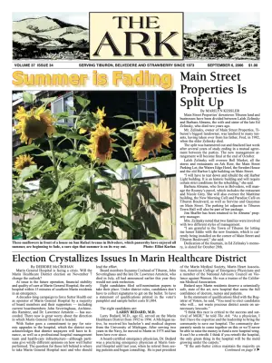 Front page of The Ark, September 6, 2006