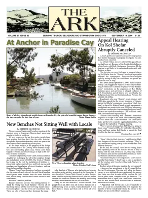 Front page of The Ark, September 13, 2006