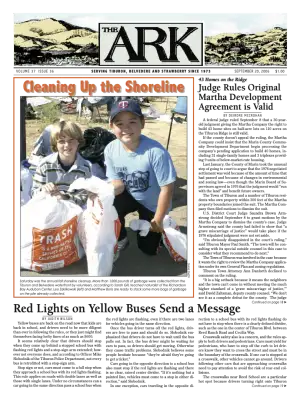 Front page of The Ark, September 20, 2006