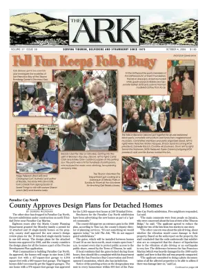 Front page of The Ark, October 4, 2006