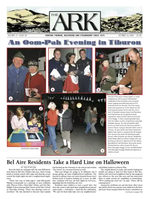 Front page of The Ark, October 18, 2006