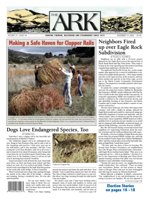 Front page of The Ark, November 15, 2006