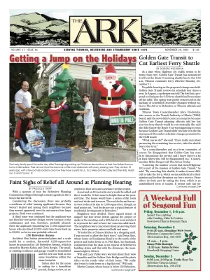 Front page of The Ark, November 29, 2006