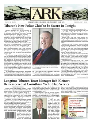 Front page of The Ark, March 21, 2007