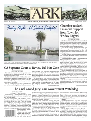 Front page of The Ark, May 30, 2007