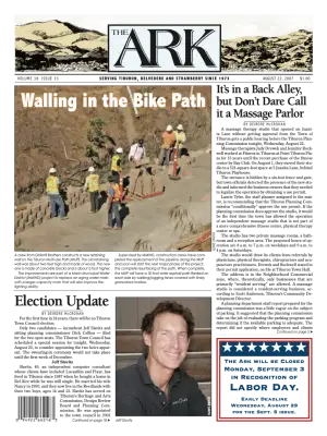 Front page of The Ark, August 22, 2007