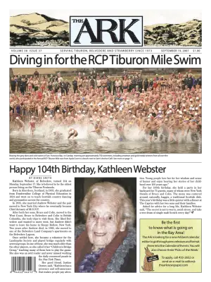Front page of The Ark, September 19, 2007