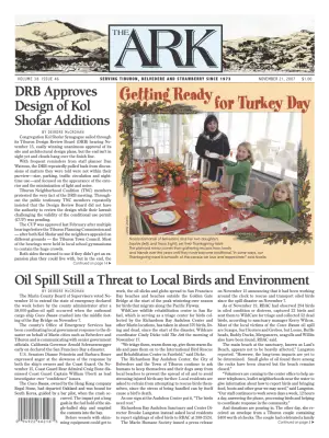 Front page of The Ark, November 21, 2007