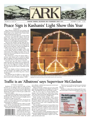 Front page of The Ark, December 19, 2007