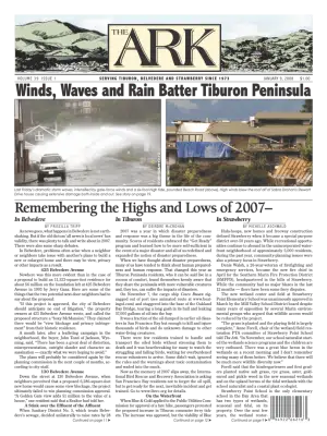 Front page of The Ark, January 9, 2008