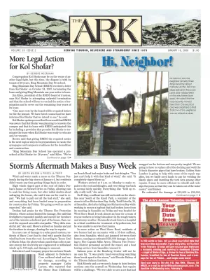 Front page of The Ark, January 16, 2008