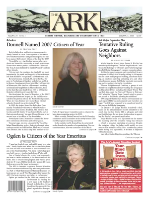 Front page of The Ark, January 23, 2008