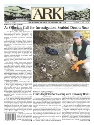 Front page of The Ark, February 13, 2008