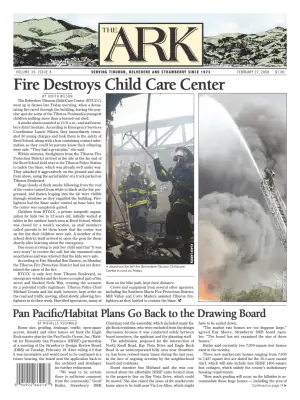 Front page of The Ark, February 27, 2008