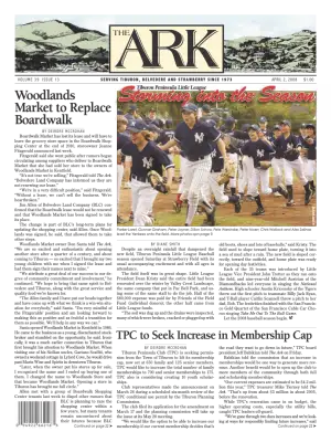Front page of The Ark, April 2, 2008