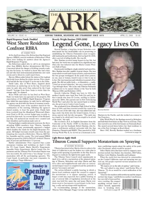 Front page of The Ark, April 23, 2008