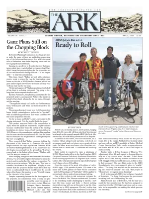 Front page of The Ark, May 28, 2008