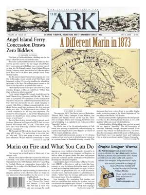 Front page of The Ark, July 9, 2008