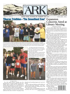 Front page of The Ark, July 30, 2008