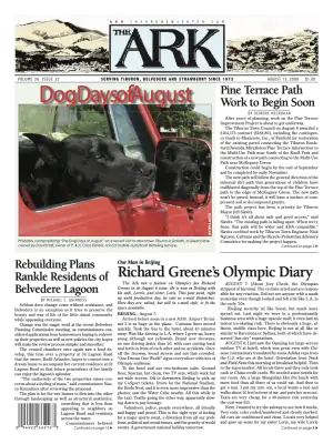 Front page of The Ark, August 13, 2008