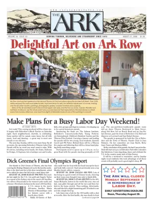 Front page of The Ark, August 27, 2008