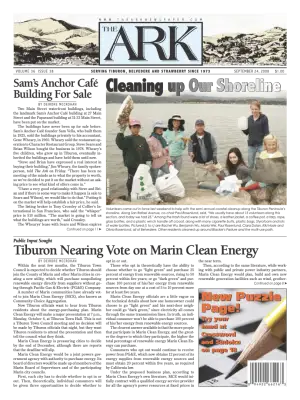 Front page of The Ark, September 24, 2008