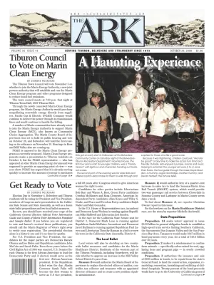 Front page of The Ark, October 29, 2008