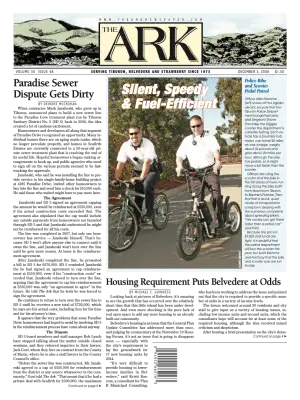 Front page of The Ark, December 3, 2008