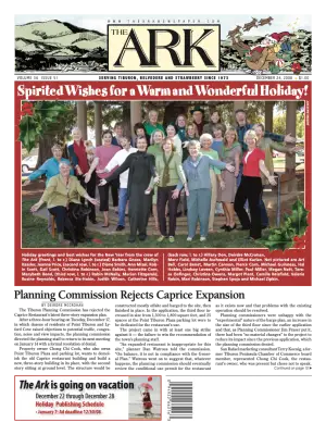 Front page of The Ark, December 24, 2008