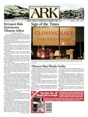 Front page of The Ark, January 21, 2009