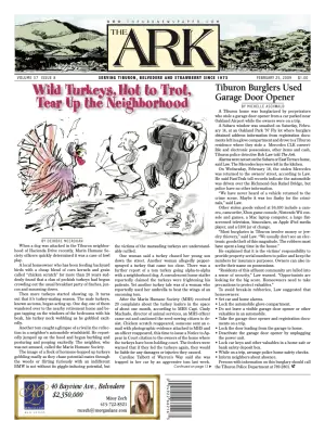Front page of The Ark, February 25, 2009