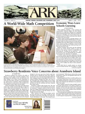 Front page of The Ark, March 11, 2009