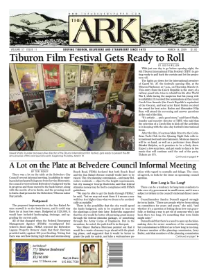 Front page of The Ark, March 18, 2009