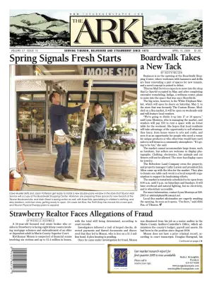 Front page of The Ark, April 15, 2009