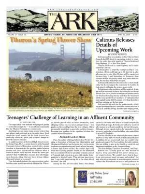 Front page of The Ark, April 22, 2009