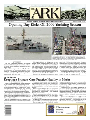 Front page of The Ark, April 29, 2009