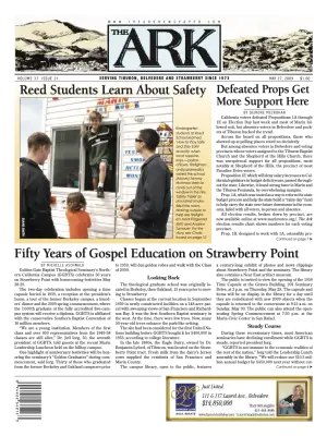 Front page of The Ark, May 27, 2009