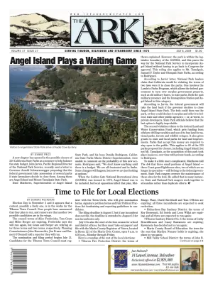 Front page of The Ark, July 8, 2009