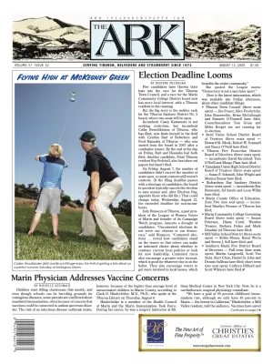 Front page of The Ark, August 12, 2009