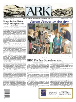 Front page of The Ark, August 26, 2009